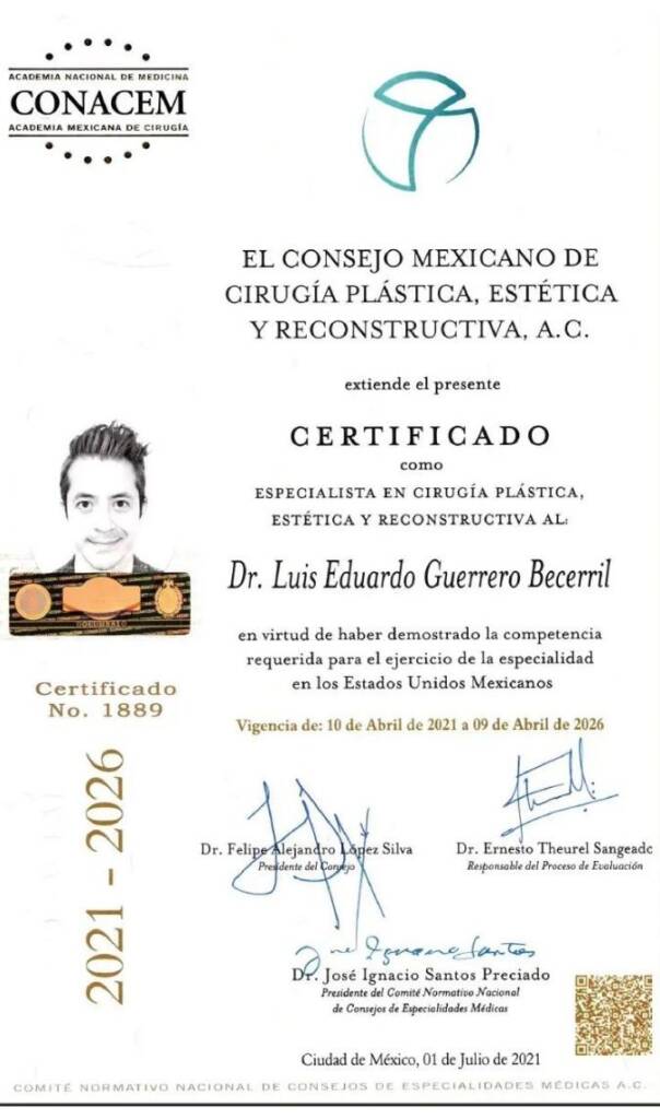 Dr. Luis Eduardo Guerrero conacem 2021